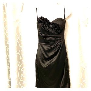 White House Black Market Satin Strapless Dress